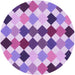 Square Machine Washable Transitional Dark Orchid Purple Rug in a Living Room, wshpat1170pur