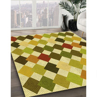 Patterned Dark Bisque Brown Rug, pat1170yw