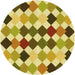 Square Machine Washable Transitional Dark Bisque Brown Rug in a Living Room, wshpat1170yw