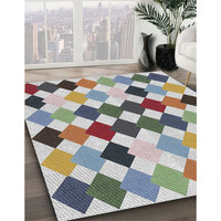 Patterned Gray Novelty Rug, pat1170