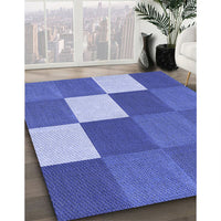 Patterned Denim Blue Rug, pat1171blu