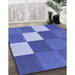 Machine Washable Transitional Denim Blue Rug in a Family Room, wshpat1171blu