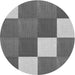 Square Patterned Dark Gray Rug, pat1171gry