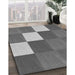 Patterned Dark Gray Rug in Family Room, pat1171gry