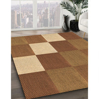 Patterned Saddle Brown Rug, pat1171org