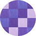 Square Machine Washable Transitional Purple Mimosa Purple Rug in a Living Room, wshpat1171pur