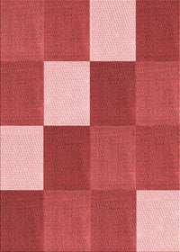 Machine Washable Transitional Red Rug, wshpat1171rd