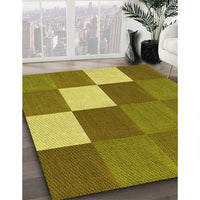 Patterned Dark Bronze Brown Rug, pat1171yw