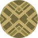 Square Patterned Yellow Rug, pat1172brn