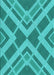 Patterned Dark Cyan Green Rug, pat1172lblu