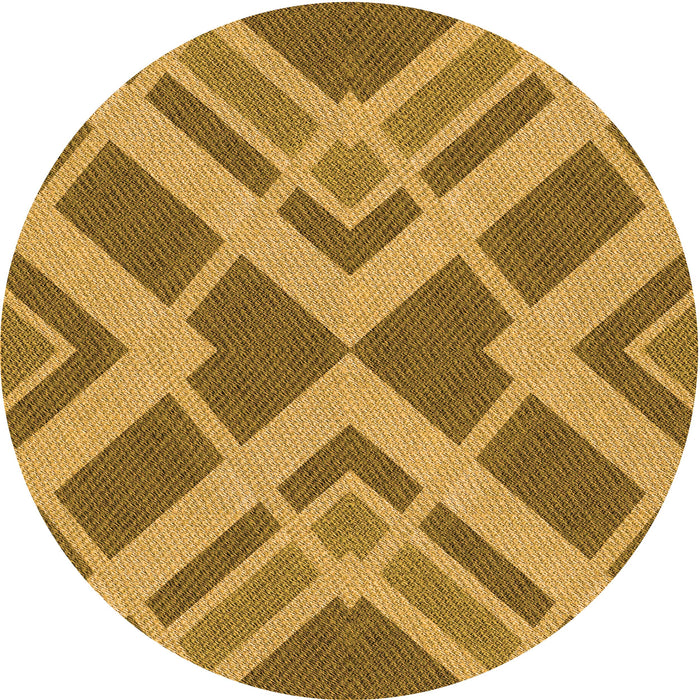 Square Patterned Orange Rug, pat1172org