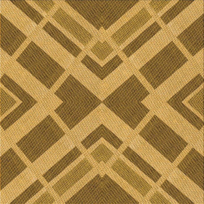Round Patterned Orange Rug, pat1172org