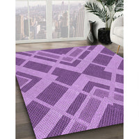 Patterned Violet Purple Rug, pat1172pur