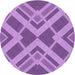 Square Patterned Violet Purple Rug, pat1172pur