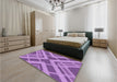 Patterned Violet Purple Rug in a Bedroom, pat1172pur