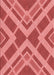 Machine Washable Transitional Red Rug, wshpat1172rd