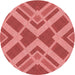 Square Patterned Red Rug, pat1172rd