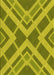 Machine Washable Transitional Olive Green Rug, wshpat1172yw