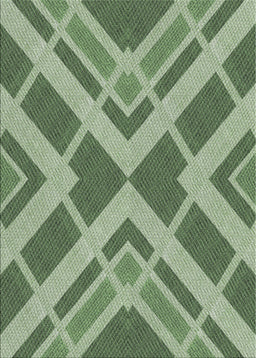 Patterned Forest Green Novelty Rug, pat1172
