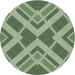 Sideview of Patterned Forest Green Novelty Rug, pat1172