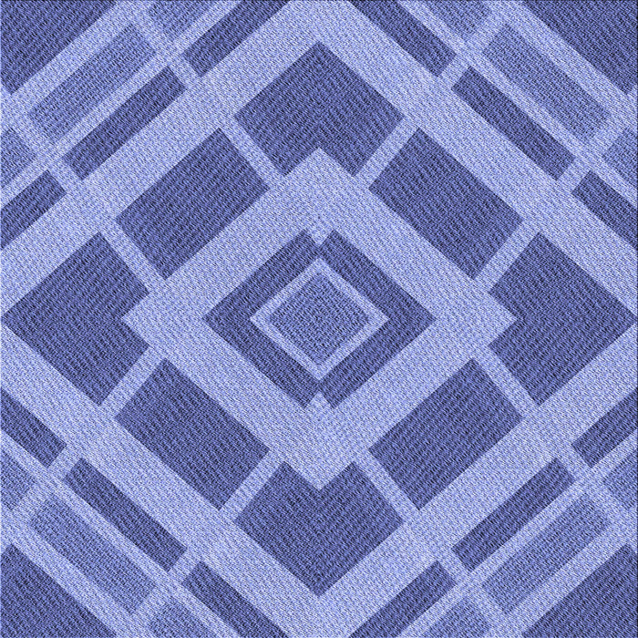 Round Patterned Denim Blue Rug, pat1173blu