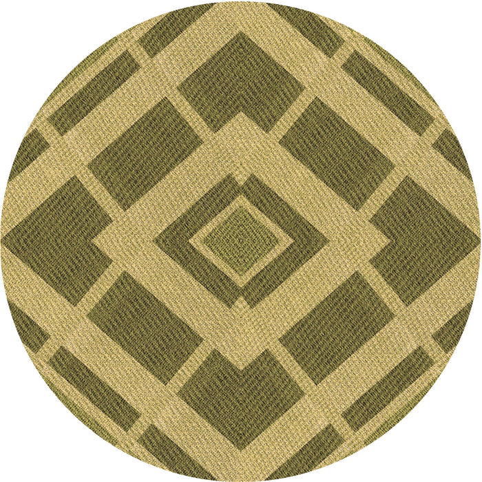 Square Patterned Yellow Rug, pat1173brn
