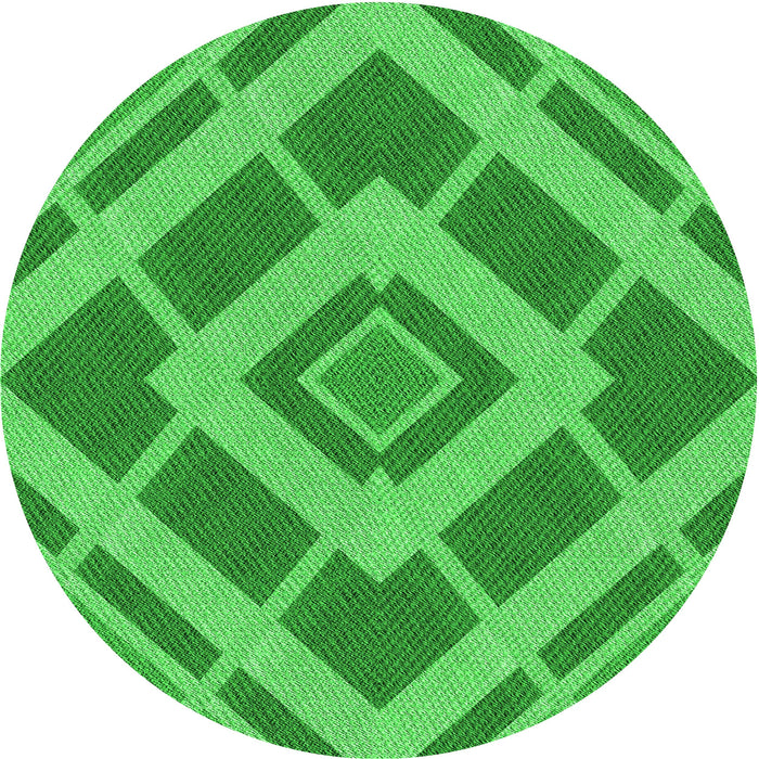 Square Patterned Neon Green Rug, pat1173grn