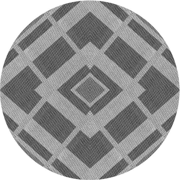 Square Patterned Gray Rug, pat1173gry