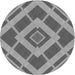 Square Patterned Gray Rug, pat1173gry