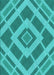 Patterned Dark Cyan Green Rug, pat1173lblu