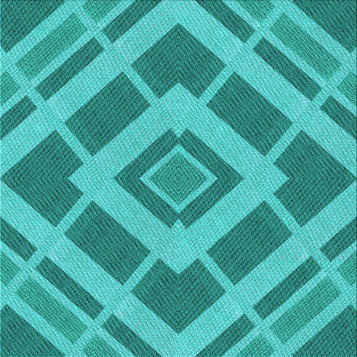 Round Patterned Dark Cyan Green Rug, pat1173lblu