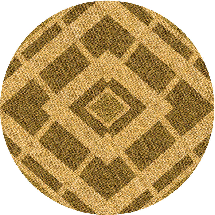 Square Patterned Orange Rug, pat1173org