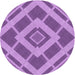 Square Patterned Violet Purple Rug, pat1173pur