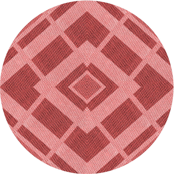 Square Patterned Red Rug, pat1173rd