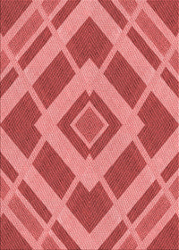 Machine Washable Transitional Red Rug, wshpat1173rd