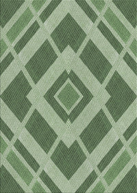 Machine Washable Transitional Medium Forest Green Rug, wshpat1173