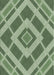 Machine Washable Transitional Medium Forest Green Rug, wshpat1173