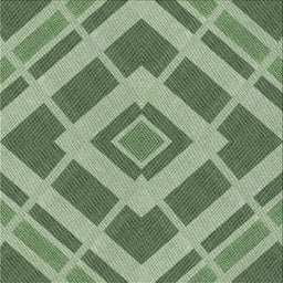 Square Patterned Forest Green Novelty Rug, pat1173