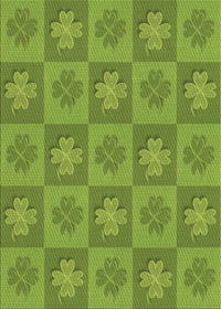 Machine Washable Transitional Pistachio Green Rug, wshpat1174brn