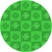 Square Patterned Lime Green Rug, pat1174grn