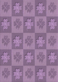 Machine Washable Transitional Orchid Purple Rug, wshpat1174pur