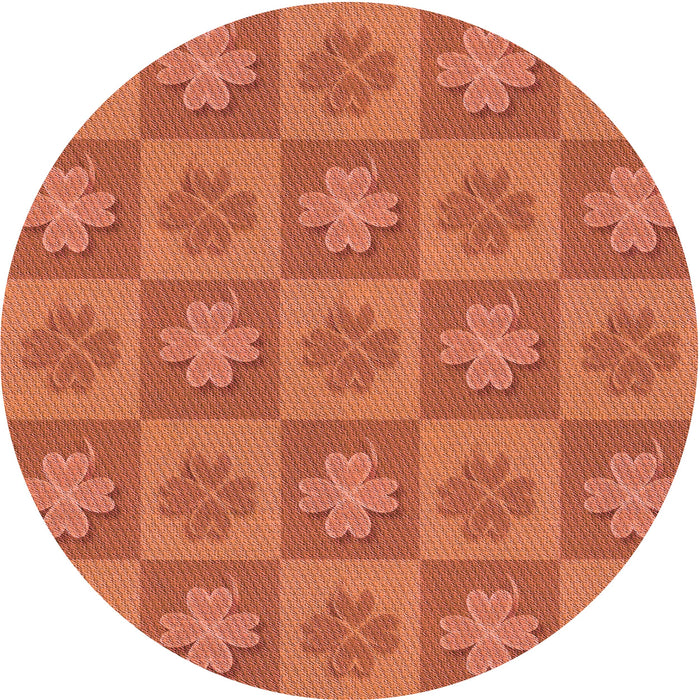 Square Patterned Bright Orange Rug, pat1174rd