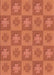 Machine Washable Transitional Bright Orange Rug, wshpat1174rd