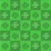 Square Patterned Neon Green Novelty Rug, pat1174