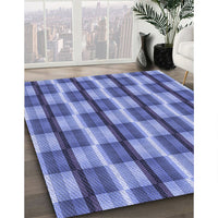 Patterned Denim Blue Rug, pat1175blu