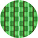 Square Patterned Green Rug, pat1175grn