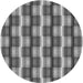 Square Patterned Dark Gray Rug, pat1175gry