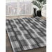 Patterned Dark Gray Rug in Family Room, pat1175gry