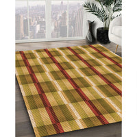 Patterned Mahogany Brown Rug, pat1175org