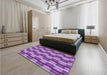 Patterned Purple Rug in a Bedroom, pat1175pur